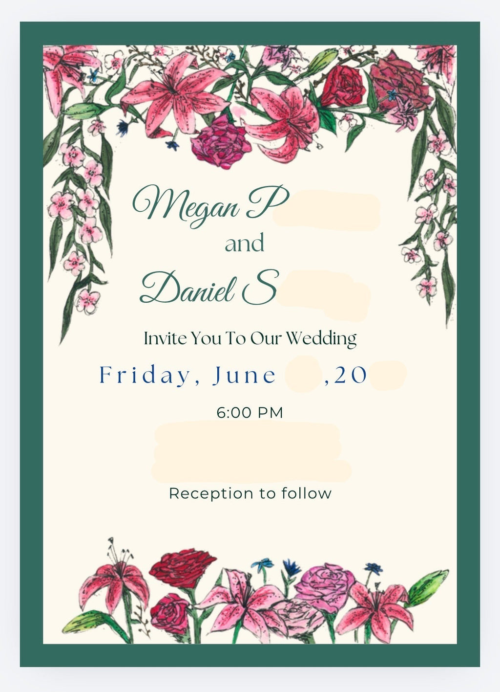 Custom Wedding Invitation